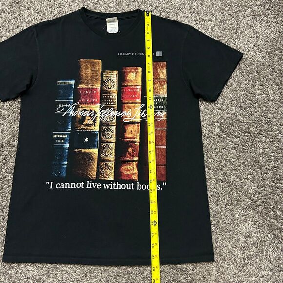Thomas Jeffersons Book Shirt History Quote Graphic Tee y2k Black S/M - Picture 6 of 7